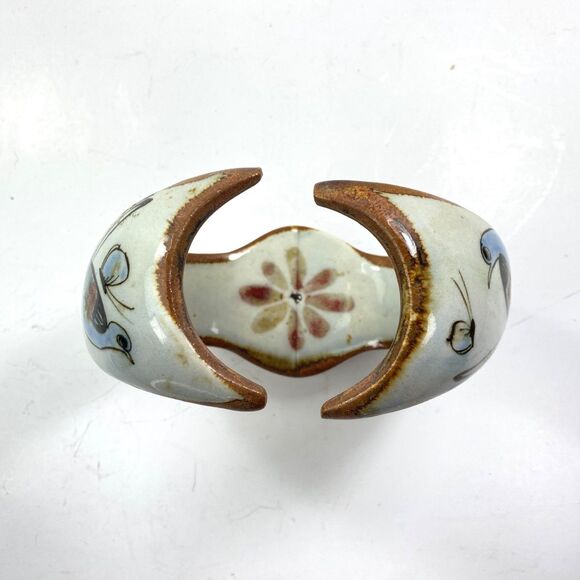 Mexican Folk Art Hand Painted Paschal Candle Holder (candle not included) signed - Picture 4 of 7